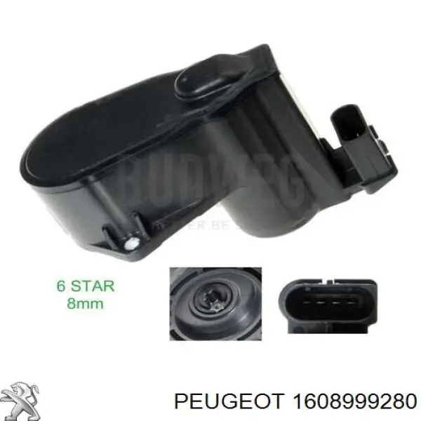1608999280 Peugeot/Citroen Silniczek zacisku hamulcowego tylnego