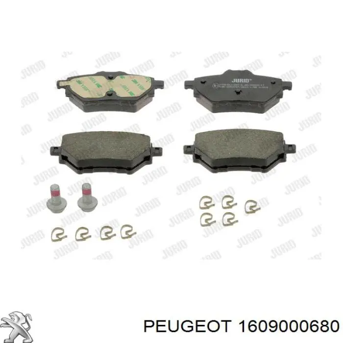 Okładziny (klocki) do hamulców tarczowych tylne Peugeot/Citroen 1609000680 cena, od 25,93 USD