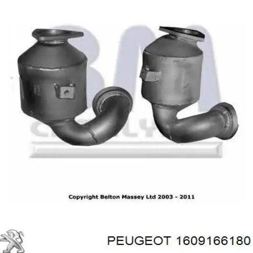 Do koszyka 1609166180 Peugeot/Citroen Konwerter-katalizator