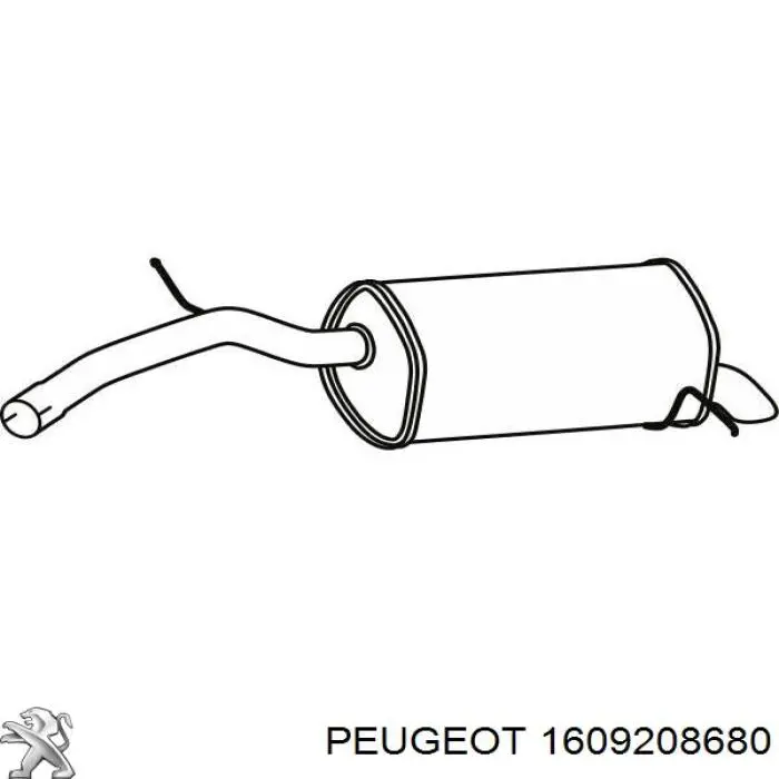 Tłumik, tylna część Peugeot/Citroen 1609208680 cena, od 157,08 USD