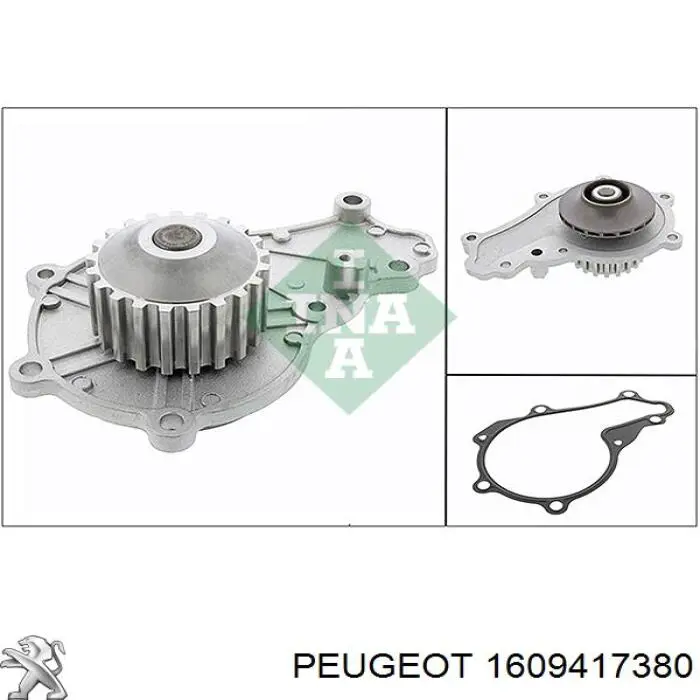 Do koszyka 1609417380 Peugeot/Citroen Pompa chłodząca wodna