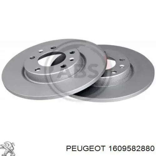 Do koszyka 1609582880 Peugeot/Citroen Tarcza hamulcowa tylna