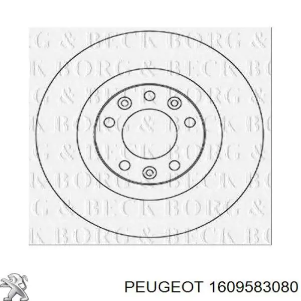 Tarcza hamulcowa tylna 1609583080 Peugeot/Citroen