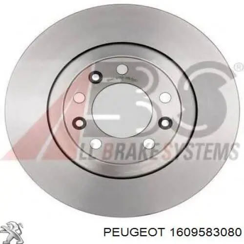 Do koszyka 1609583080 Peugeot/Citroen Tarcza hamulcowa tylna