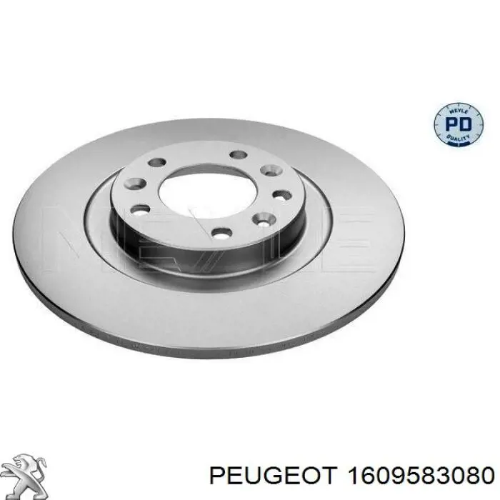 1609583080 Peugeot/Citroen Tarcza hamulcowa tylna