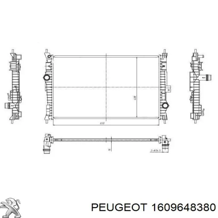 1609648380 Peugeot/Citroen chłodnica silnika