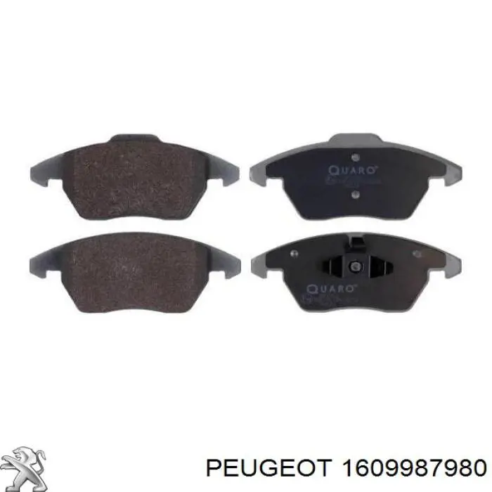 Klocki hamulcowe przednie tarczowe Peugeot/Citroen 1609987980 cena, od 31,55 USD