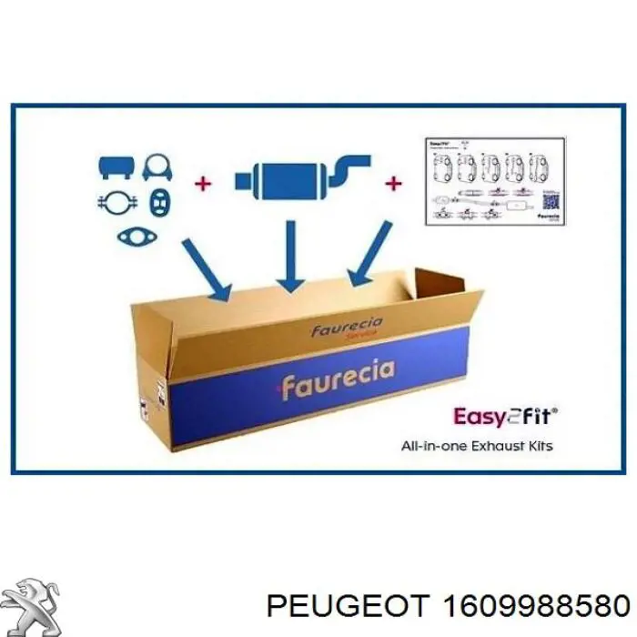 Do koszyka 1609988580 Peugeot/Citroen Tłumik, tylna część