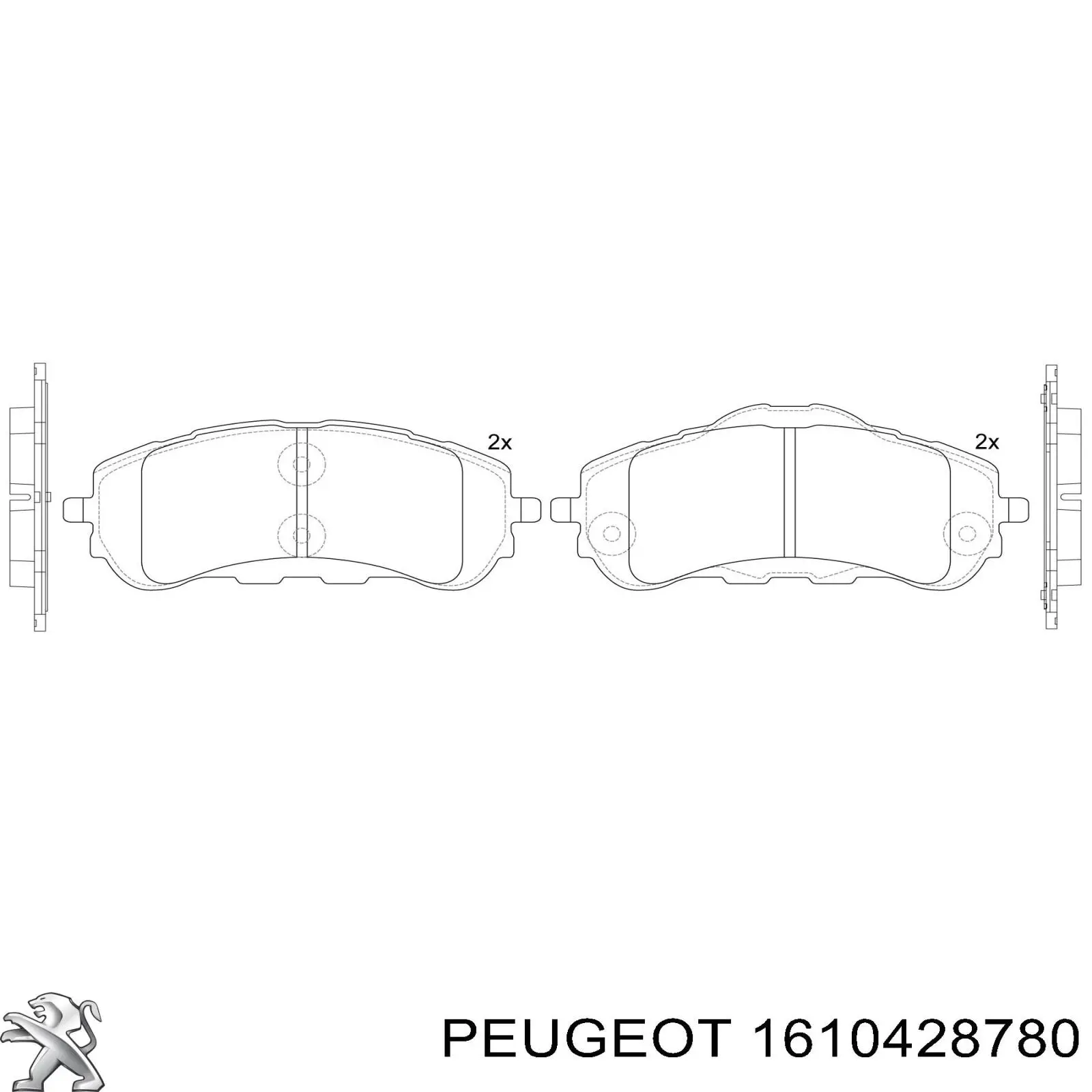 Klocki hamulcowe przednie tarczowe Peugeot/Citroen 1610428780 cena, od 30,65 USD