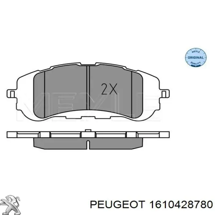 Klocki hamulcowe przednie tarczowe 1610428780 Peugeot/Citroen