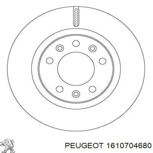 1610704680 Peugeot/Citroen Tarcza hamulcowa przednia