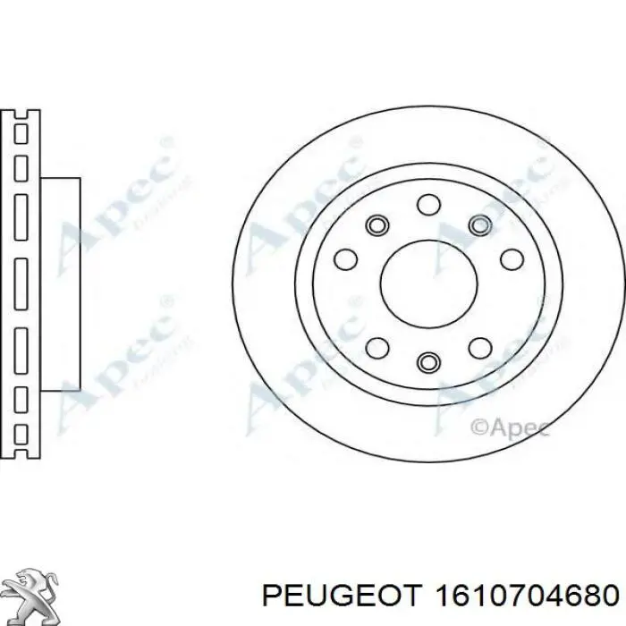 Tarcza hamulcowa przednia Peugeot/Citroen 1610704680 cena, od 50,96 USD