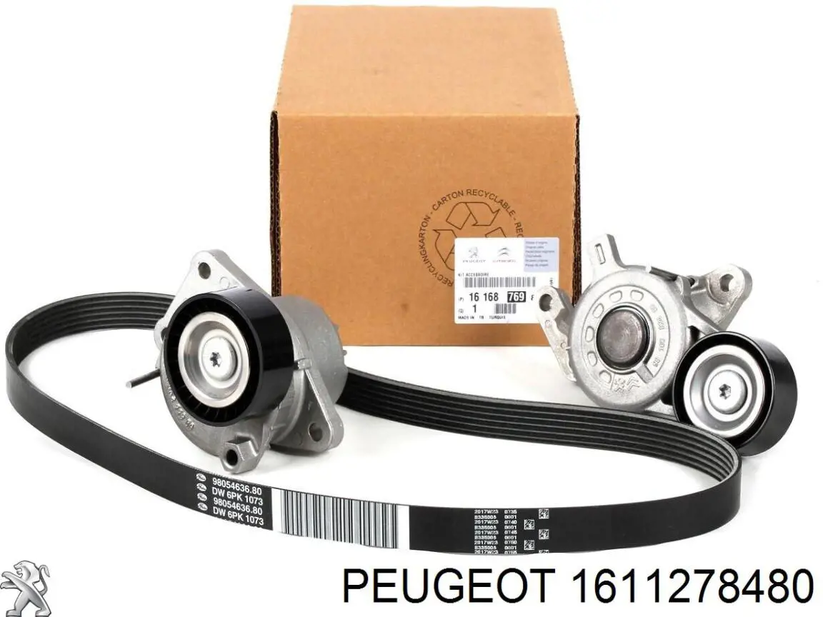 Do koszyka 1611278480 Peugeot/Citroen Pasek napędowy mechanizmów, zestaw