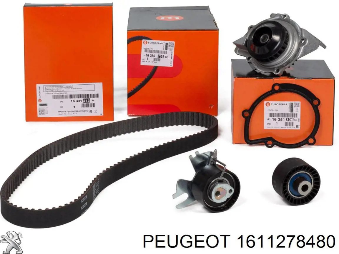 Do koszyka 1611278480 Peugeot/Citroen Pasek napędowy mechanizmów, zestaw