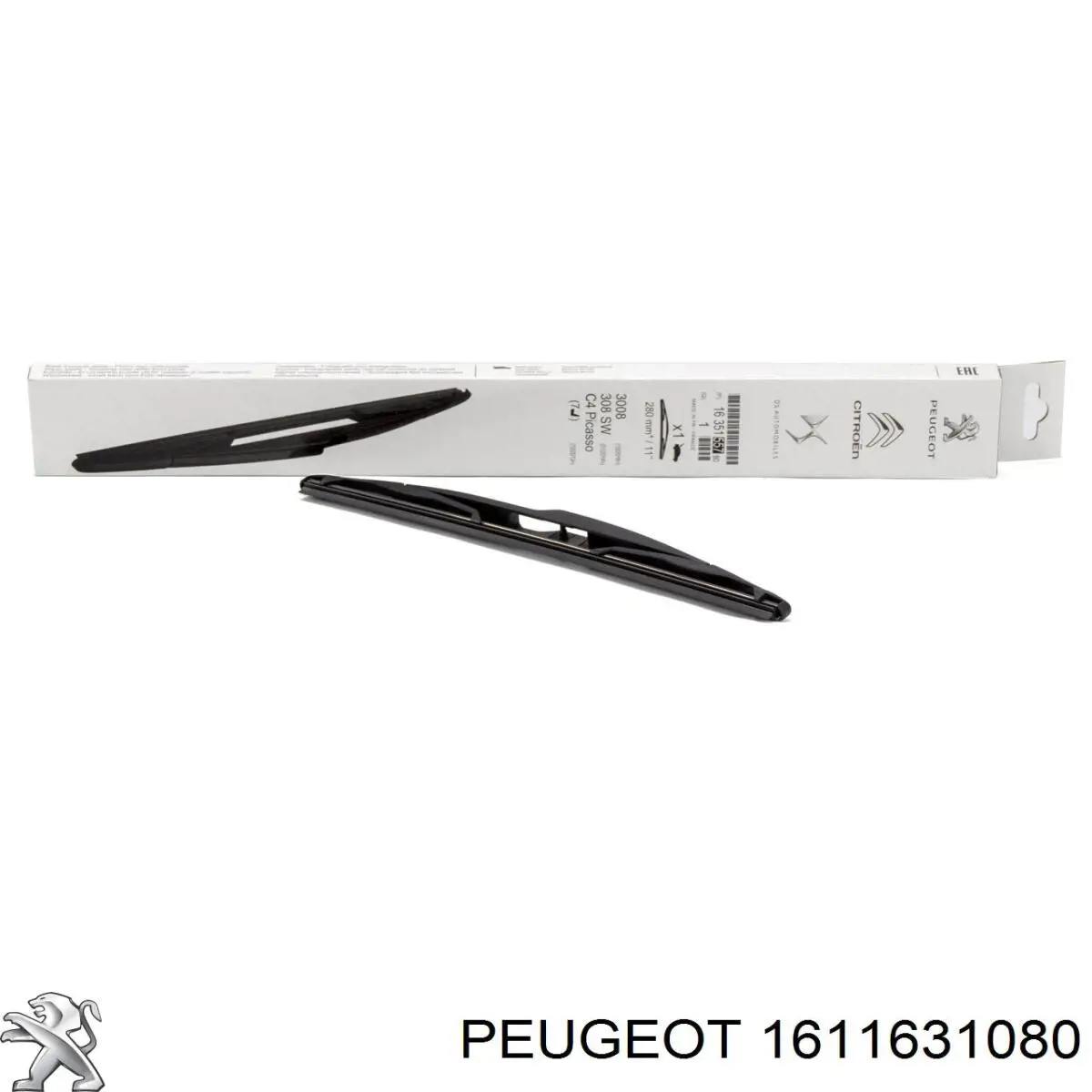 1611631080 Peugeot/Citroen Pióro wycieraczki szyby przedniej, zestaw (2 szt.)