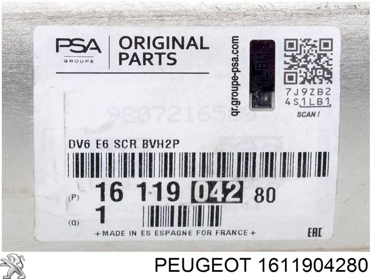 1611904280 Peugeot/Citroen Filtr cząstek stałych układu wydechowego