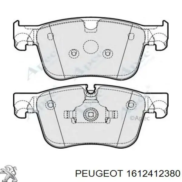 Klocki hamulcowe przednie tarczowe Peugeot/Citroen 1612412380 cena, od 36,05 USD