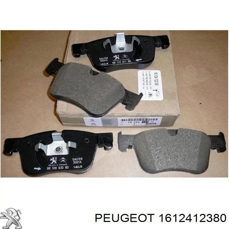 1612412380 Peugeot/Citroen Klocki hamulcowe przednie tarczowe
