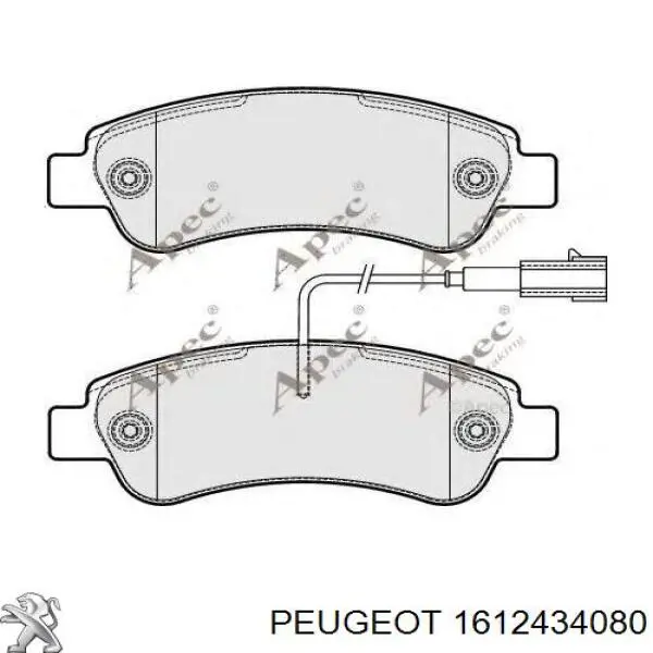 1612434080 Peugeot/Citroen Okładziny (klocki) do hamulców tarczowych tylne