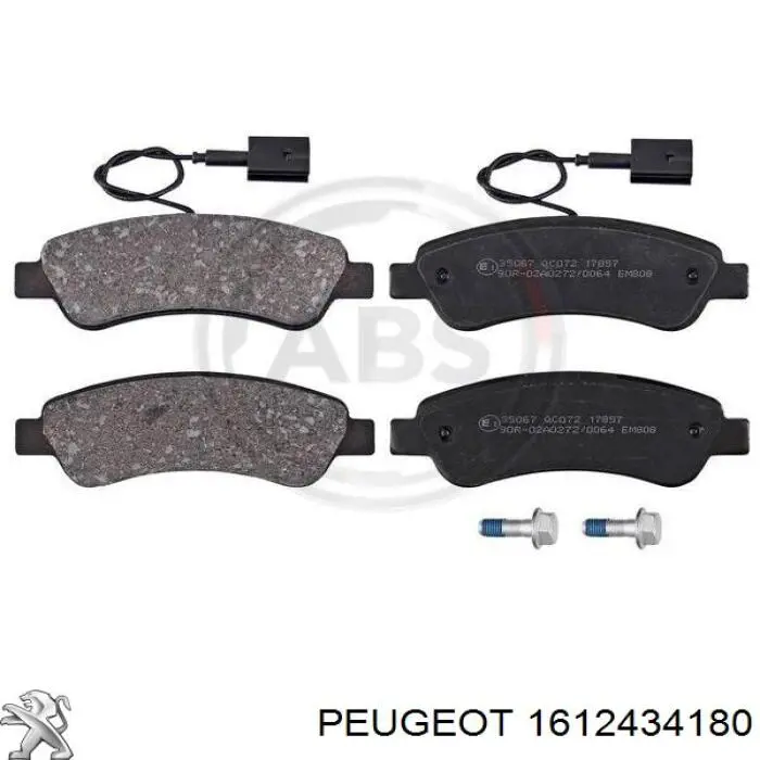 Do koszyka 1612434180 Peugeot/Citroen Okładziny (klocki) do hamulców tarczowych tylne
