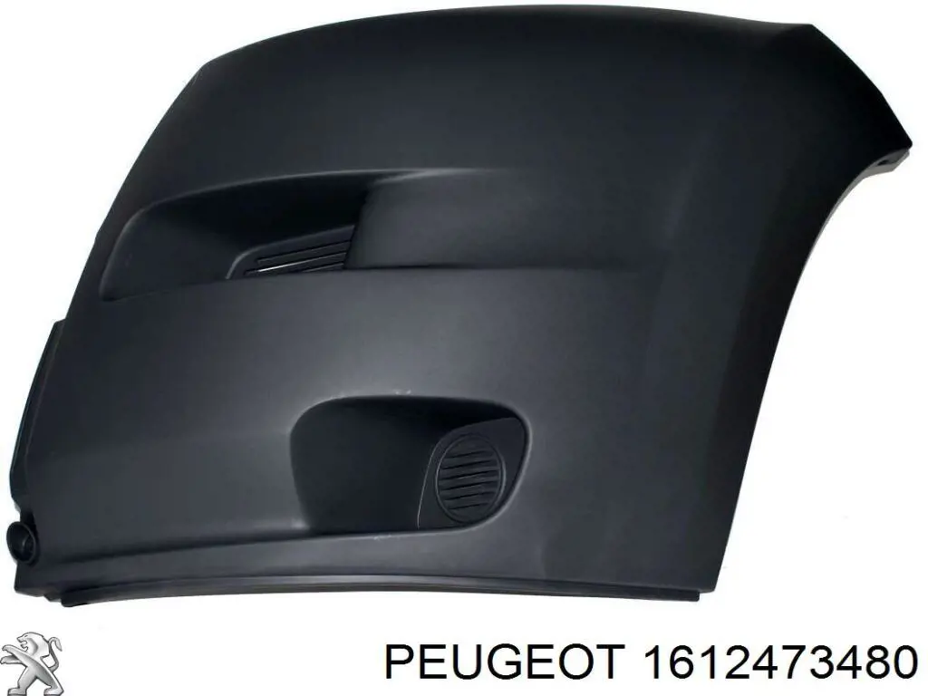 Zderzak przedni, lewa część 1612473480 Peugeot/Citroen