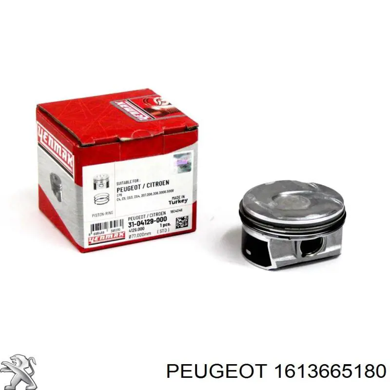 1613665180 Peugeot/Citroen Tłok, komplet do jednego cylindru, STD