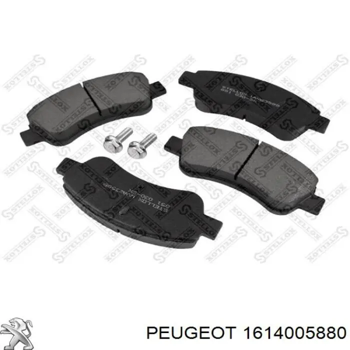 1614005880 Peugeot/Citroen Klocki hamulcowe przednie tarczowe