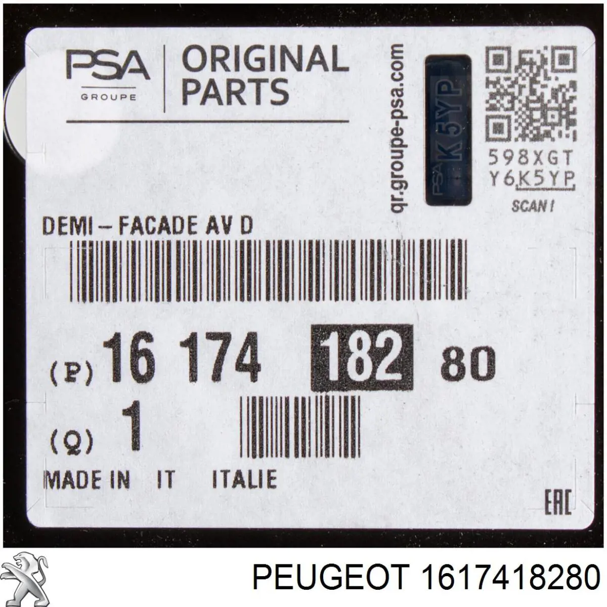 Do koszyka 1617418280 Peugeot/Citroen Osłona chłodnicy prawa (panel mocowania reflektorów)