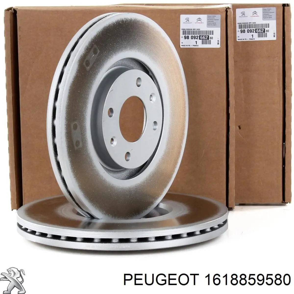 Do koszyka 1618859580 Peugeot/Citroen Tarcza hamulcowa przednia