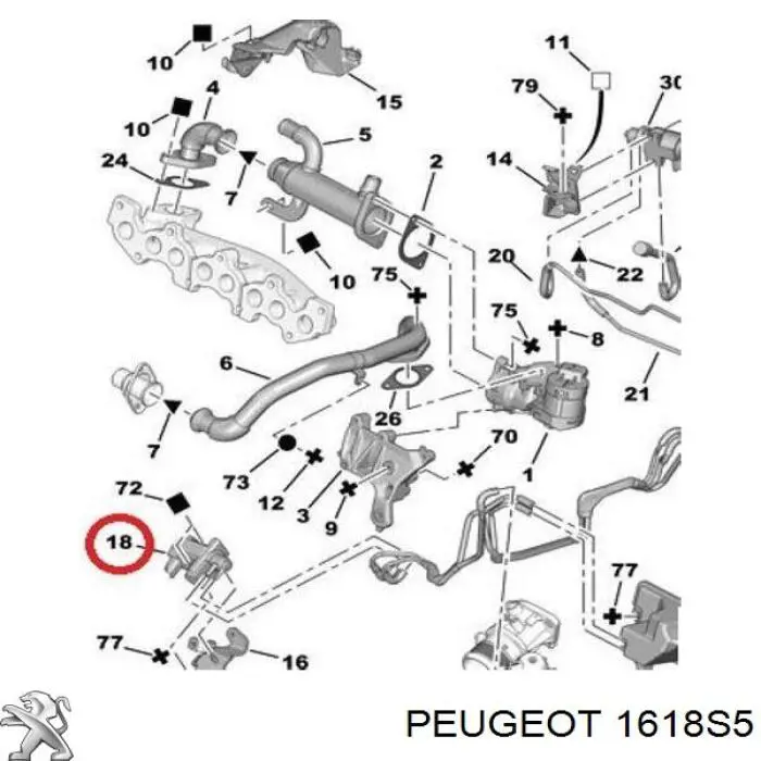 Przetwornik ciśnienia (solenoid) doładowania Peugeot/Citroen 1618S5 cena, od 45,97 USD