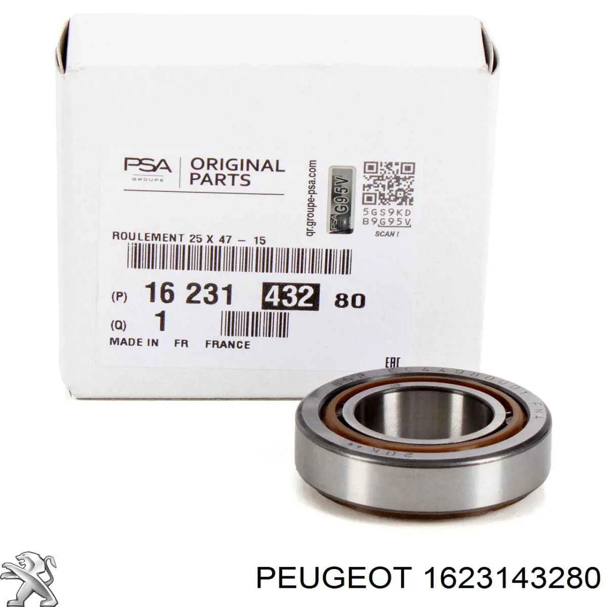 1623143280 Peugeot/Citroen łożysko wału sprzęgłowego skrzyni biegów