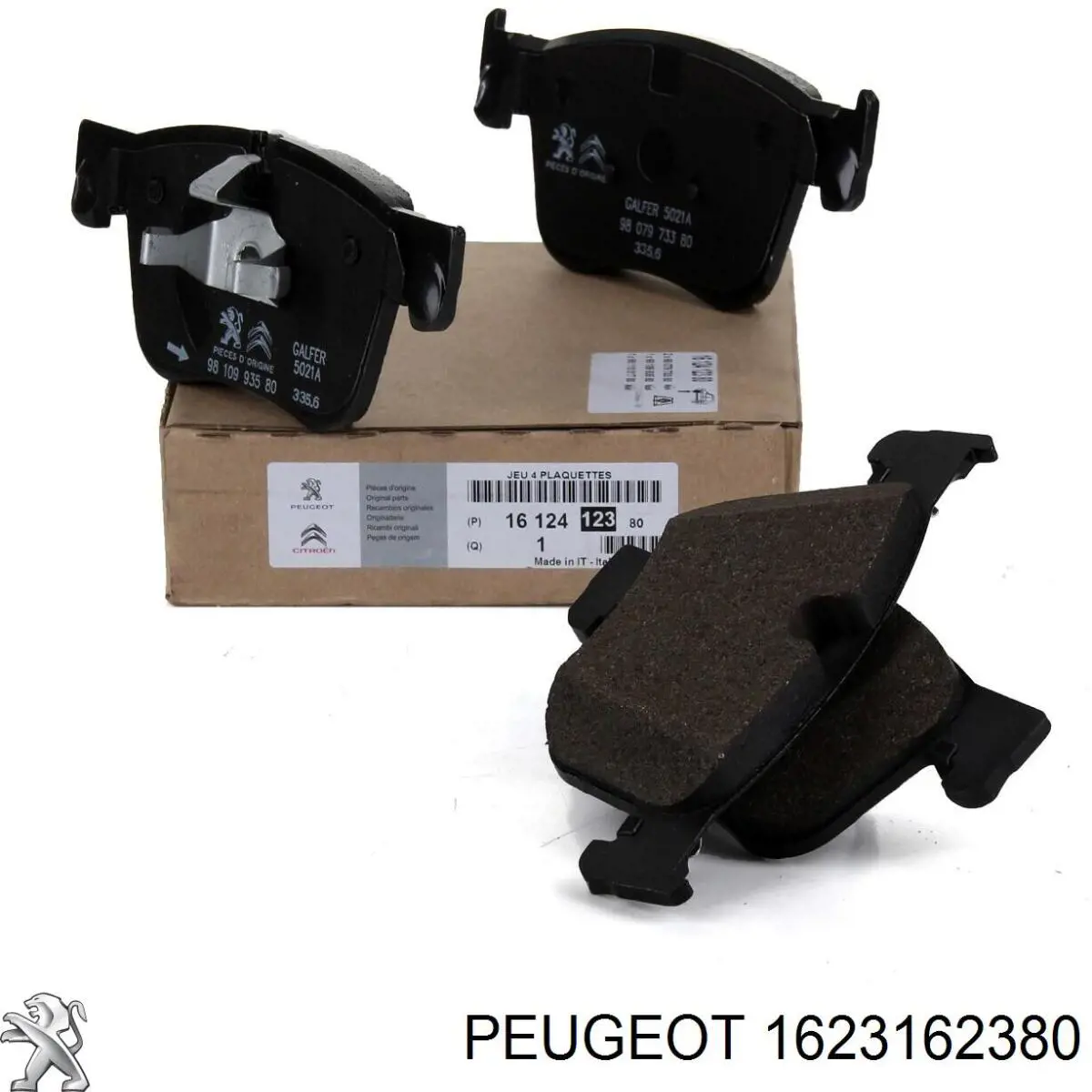 Klocki hamulcowe przednie tarczowe Peugeot/Citroen 1623162380 cena, od 30,42 USD