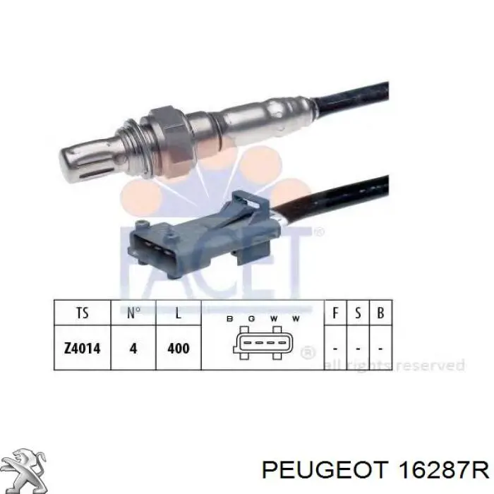 16287R Peugeot/Citroen sonda lambda, czujnik tlenu