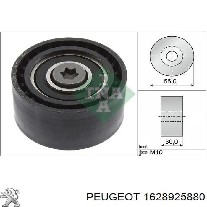 Rolka napinacza paska rozrządu Peugeot/Citroen 1628925880 cena, od 18,75 USD