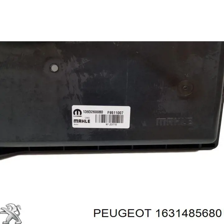 Do koszyka 1631485680 Peugeot/Citroen Dyfuzor chłodnicy, w komplecie z silnikiem i wirnikiem