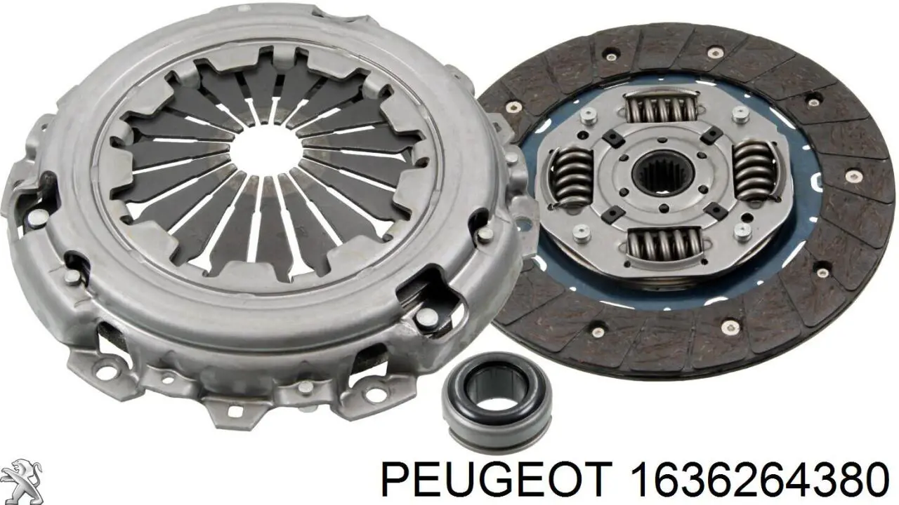 Do koszyka 1636264380 Peugeot/Citroen Zestaw sprzęgła (3 części)