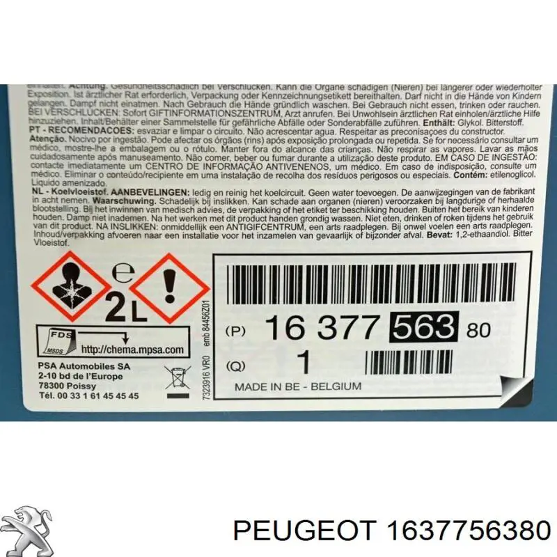 1637756380 Peugeot/Citroen Ciecz chłodząca