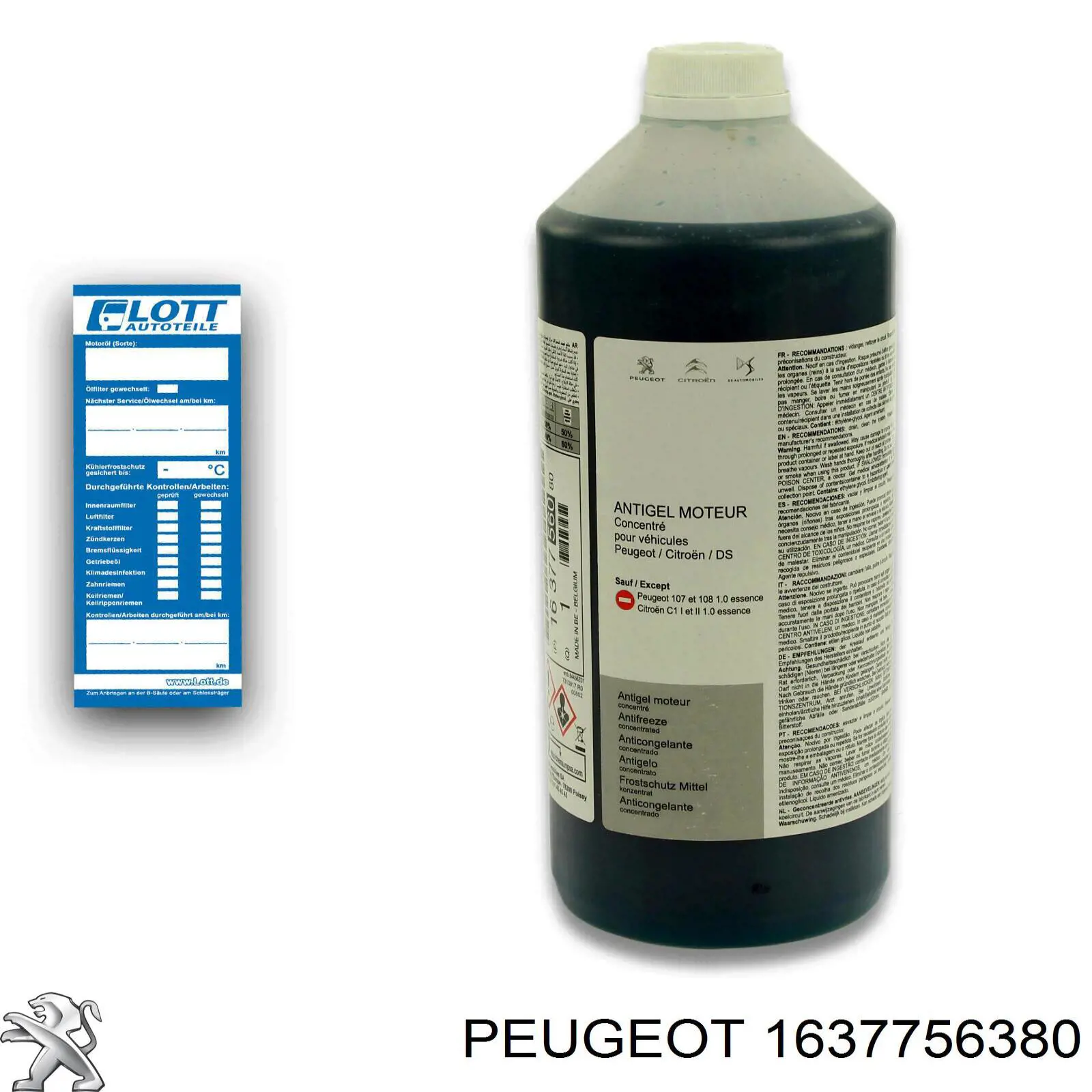 Do koszyka 1637756380 Peugeot/Citroen Ciecz chłodząca