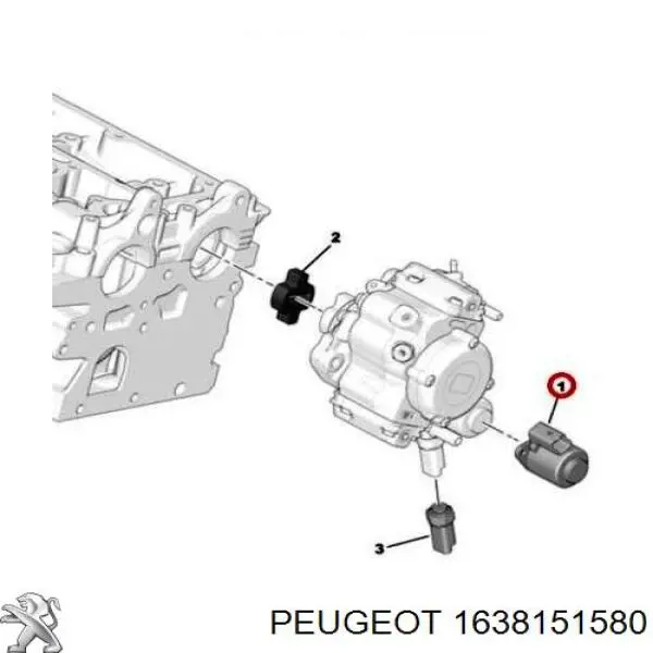 Do koszyka 1638151580 Peugeot/Citroen Zawór regulacji ciśnienia (zawór redukcyjny pompy wtryskowej) System Common-Rail