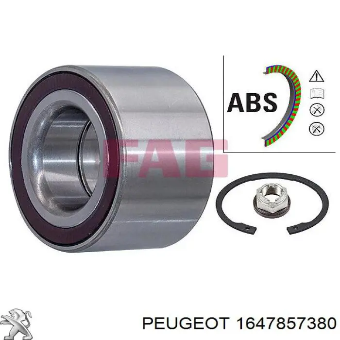 Łożysko piasty przedniej Peugeot/Citroen 1647857380 cena, od 33,41 USD