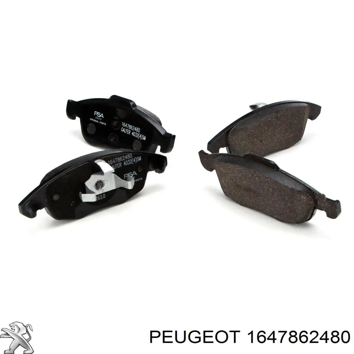 Do koszyka 1647862480 Peugeot/Citroen Klocki hamulcowe przednie tarczowe