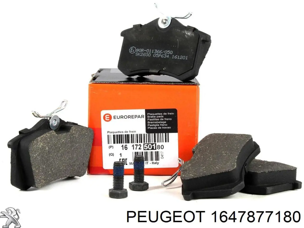 Klocki hamulcowe przednie tarczowe 1647877180 Peugeot/Citroen
