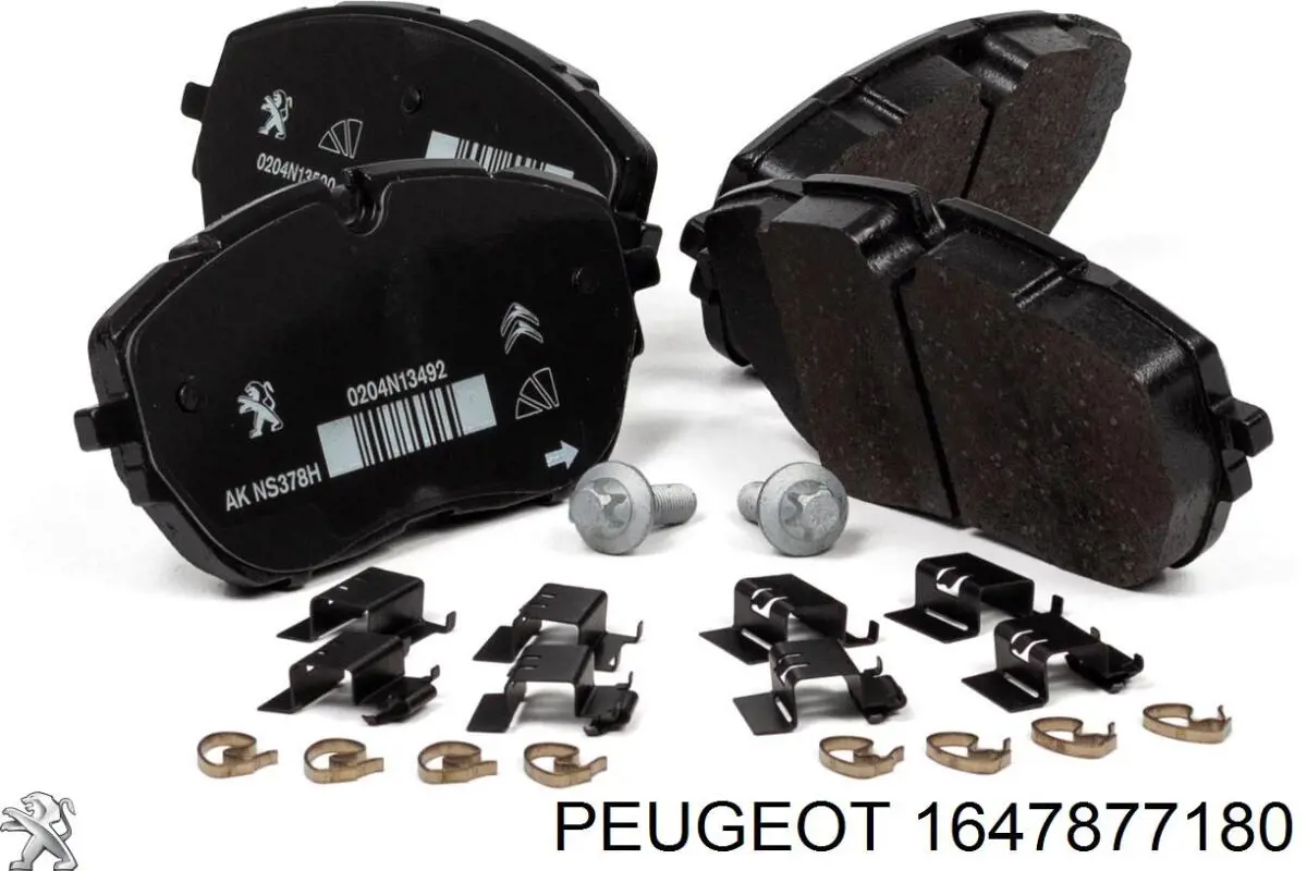 Do koszyka 1647877180 Peugeot/Citroen Klocki hamulcowe przednie tarczowe