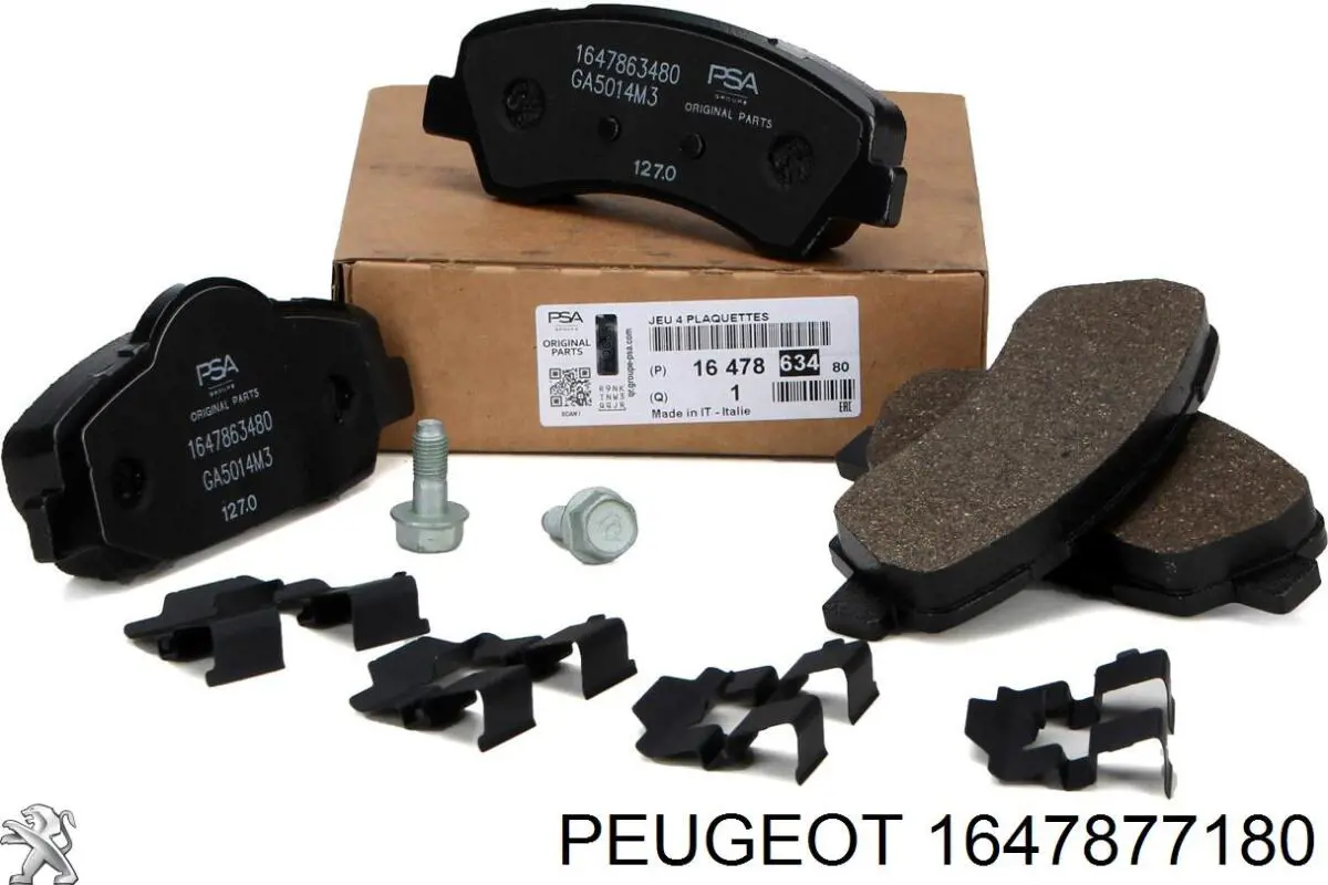 Klocki hamulcowe przednie tarczowe Peugeot/Citroen 1647877180 cena, od 47,17 USD