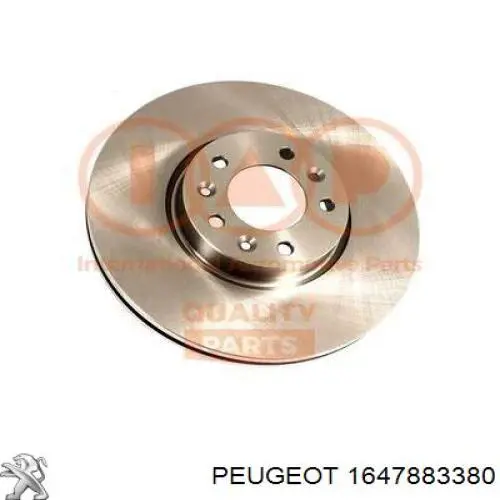1647883380 Peugeot/Citroen Tarcza hamulcowa przednia
