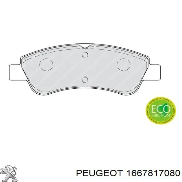 Klocki hamulcowe przednie tarczowe Peugeot/Citroen 1667817080 cena, od 39,85 USD