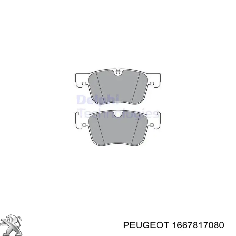 Do koszyka 1667817080 Peugeot/Citroen Klocki hamulcowe przednie tarczowe