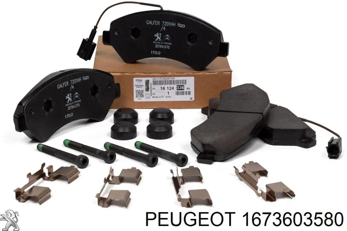 Klocki hamulcowe przednie tarczowe 1673603580 Peugeot/Citroen