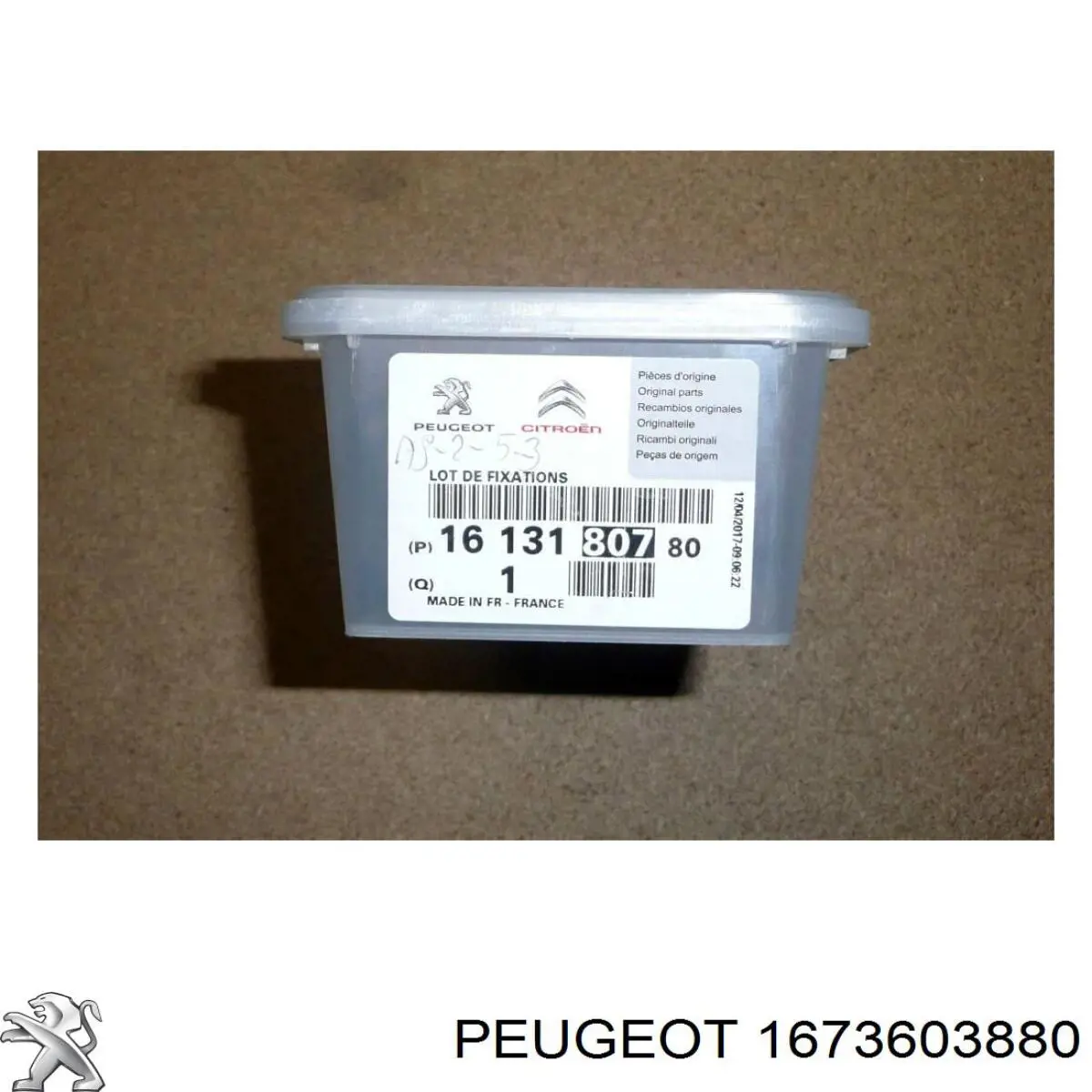 1673603880 Peugeot/Citroen Okładziny (klocki) do hamulców tarczowych tylne