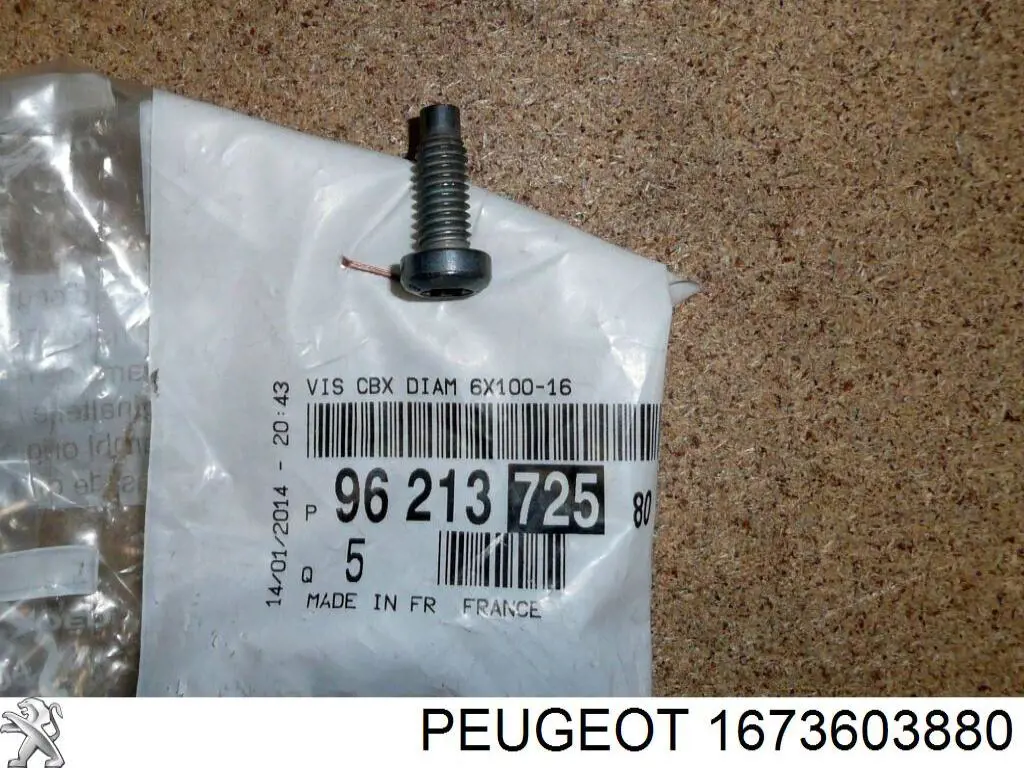 1673603880 Peugeot/Citroen Okładziny (klocki) do hamulców tarczowych tylne